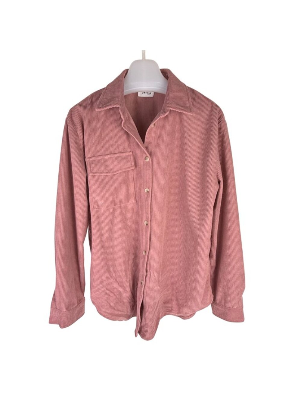 Princess Polly Rylan Corduroy Pink Long Sleeve Button-Down Shirt Size 4